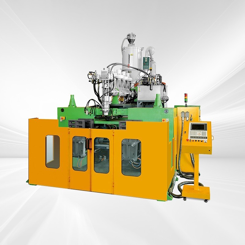 Pu in mold labeling blow molding machine