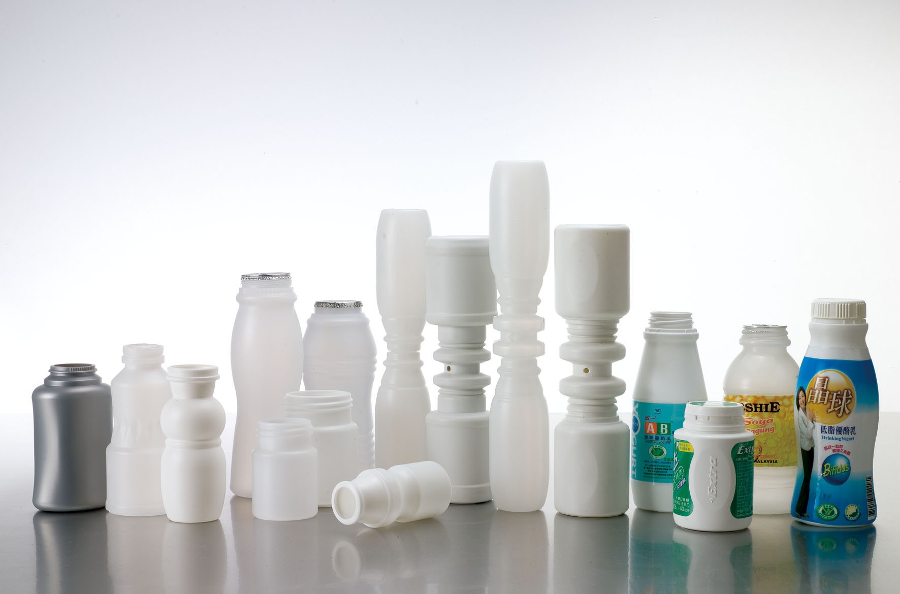 Snack and beverage bottles